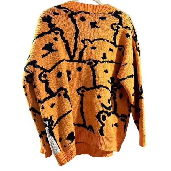 Bear Sweater – Orange – Size Medium - Picture 2 of 2